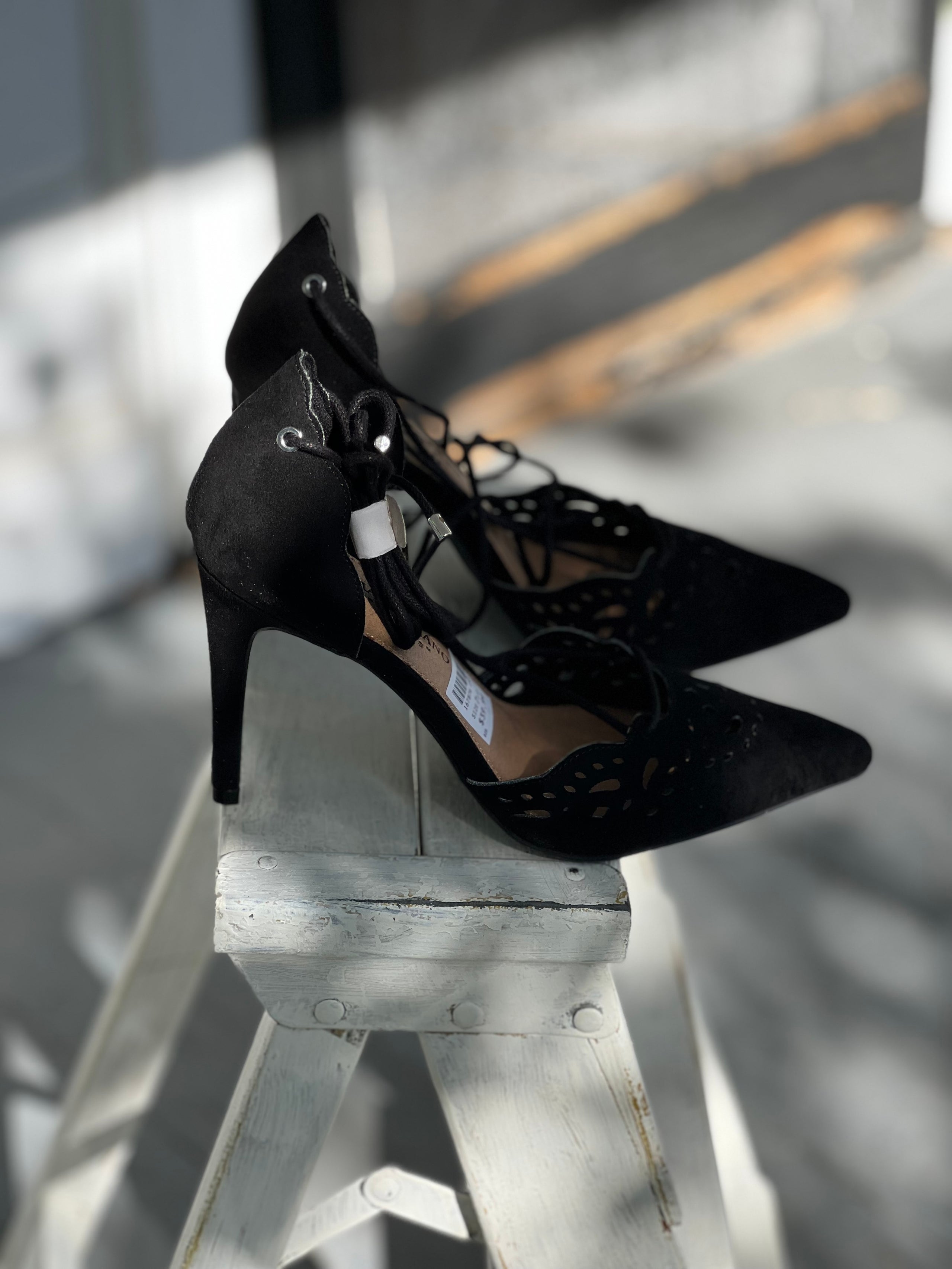 S 00116 Christian Siriano Black Heels For Goodness Sake SHOP